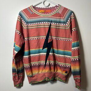 Aviator Nation Tulum Bolt Stitch Pullover Size XS